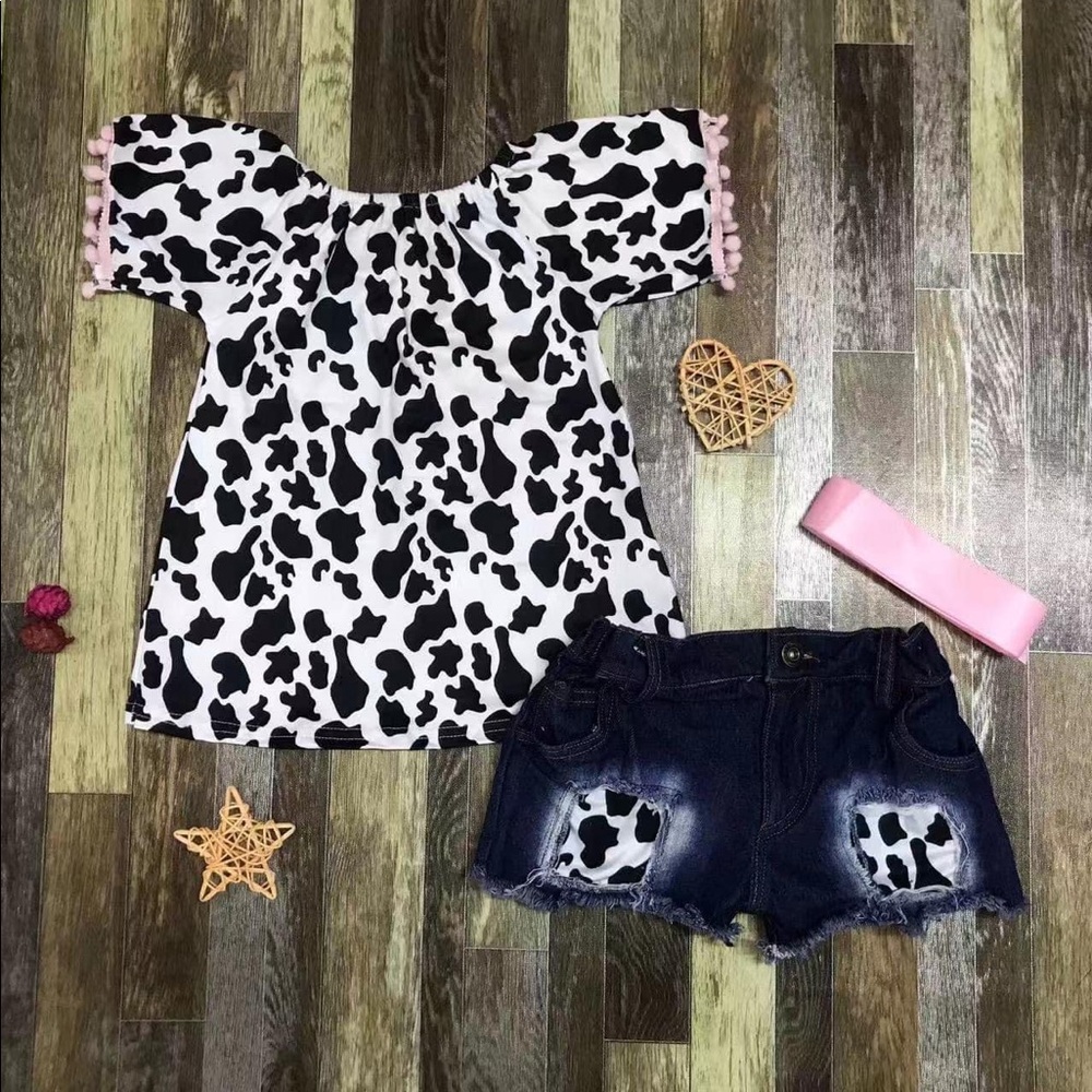 Cow print outfit